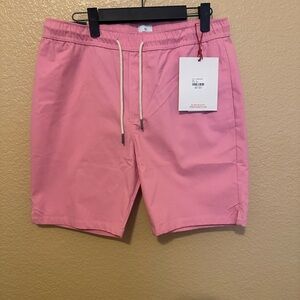 Free Planet Pink Swim Trunks Elastic Waistband